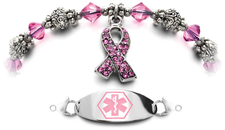 Pink Crystal Medical Bracelet