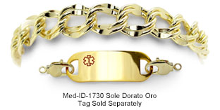 14K Gold Bracelet Sole Dorato Oro 1730