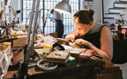 Girl making Bracelets