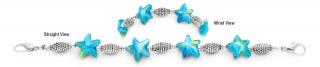Designer Bead Medical Bracelets Aqua Sea Star Waves 1532