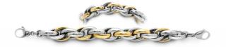 Designer Gold & Stainless Medical Bracelet Dorato Corteccia 1922