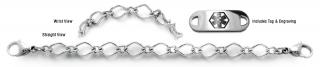 Designer Stainless Medical Bracelet Set Museo del Merletto 22006