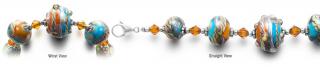 Designer Bead Medical Bracelets Domes of Galactic Ribbon 2353
