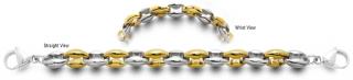 Designer Gold-Stainless Medical Bracelets Bei Oro ed Argento 2373