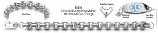 Unremovable Bracelet ALZ Unremovable Medical Bracelet Set Pizzoli 50934