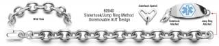 Unremovable Medical ID Bracelet Autism Unremovable Medical ID Bracelet Set Fabriano 60940