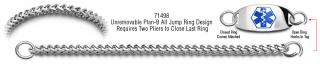 Unremovable Plan-B Medical Bracelet Set Quadrato 71498