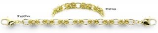 Designer Gold Medical Bracelets Bacio Oro 2034