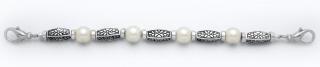 Designer Bead Medical Bracelets Pearl Elegance 9744