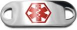 Red Stainless Steel Medical ID Plate Red Stainless Steel Medical ID Plate