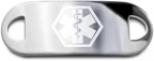 White Stainless Steel Medical ID Plate White Stainless Steel Medical ID Plate