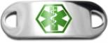 Green Stainless Steel Medical ID Plate Green Stainless Steel Medical ID Plate