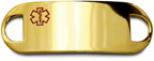 Gold Plated Stainless Steel Medical ID Plate Gold Plated Stainless Steel Medical ID Plate