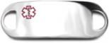 Silver Stainless Steel Medical ID Plate Silver Stainless Steel Medical ID Plate