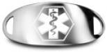 White Symbol White Medical ID Plate