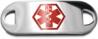 Red Stainless Steel Medical ID Plate Red Stainless Steel Medical ID Plate