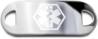 White Stainless Steel Medical ID Plate White Stainless Steel Medical ID Plate
