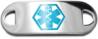 Aqua Stainless Steel Medical ID Plate Aqua Stainless Steel Medical ID Plate