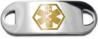 Sand Stainless Steel Medical ID Plate Sand Stainless Steel Medical ID Plate