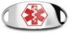 Red Symbol Red Medical ID Plate