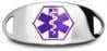 Purple Medical ID Plate