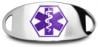 Purple Symbol Purple Medical ID Plate