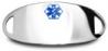 Blue Symbol Blue 2-Sided Medical ID Plate