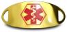 Gold Plate Gold Medical ID Plate
