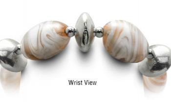 Designer Bead Medical Bracelets Caramel Swirl 0446