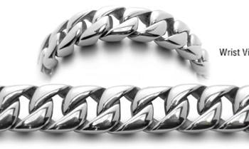 Designer Stainless Medical Bracelets Acciaio Lucido 0585