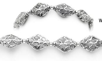 Designer Bead Medical Bracelets Silver Clouds 1283