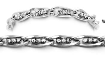 Designer Silver & Diamond Medical Bracelets Tritalia 1594