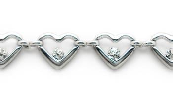 Designer Silver-Diamond Medical Bracelets Amore 1729