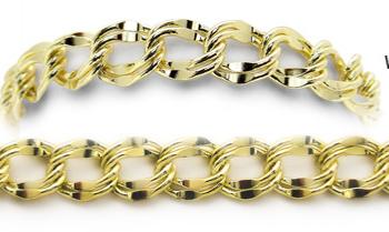 Designer Gold Medical Bracelets Sole Dorato Oro 1730