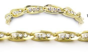 Designer Diamond-Gold Medical Bracelets Tritalia Oro 1731