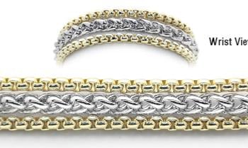 Designer Gold-Silver Medical Bracelets Two Snowy Aspen 1924