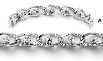 Designer Diamond-Silver Medical Bracelets Belli Diamanti 1964