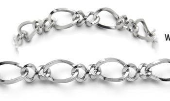 Designer Stainless Medical Bracelet Fiori di Luccichio 1996