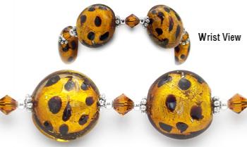Designer Bead Medical Bracelets Cheetah in the Savannah 2037