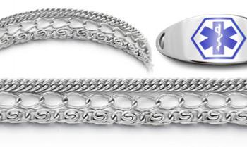 Designer Stainless Medical ID Bracelet Set Importanza 21897