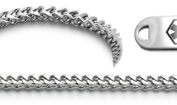Designer Stainless Medical Bracelet Set Quadrato 22007
