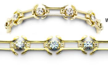 Designer Gold-Diamond Medical Bracelets Napoli Oro 9004