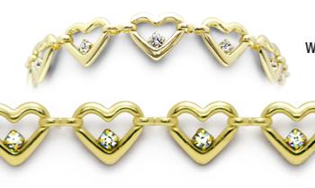 Designer Gold-Diamond Medical Bracelets Amoré Oro 9005