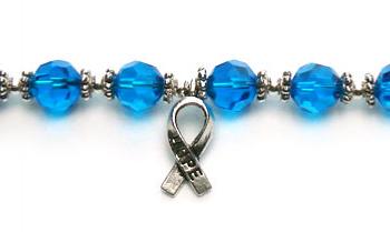 Designer Bead Medical Bracelets Hope in Blue 0308