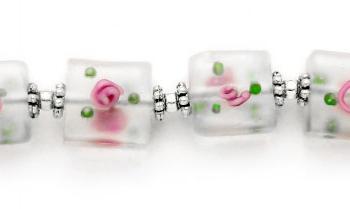 Designer Bead Medical Bracelets Lalique en Rose 1123