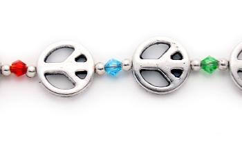 Designer Bead Medical Bracelets Peace-Love-Style 1449