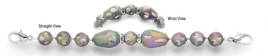 Beaded Medical Bracelet Designer Bead Medical Bracelets Shimmering Rainbows 0296