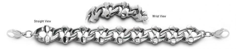 Designer Stainless Medical Bracelets Forte Tessuto 0356