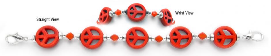 Bead Medical Bracelet Designer Bead Medical Bracelets Peaceful World IV 0407