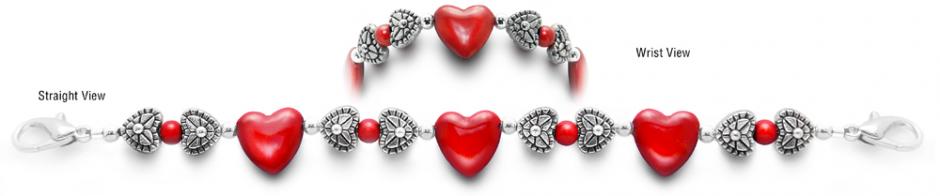 Beaded Medical Bracelet Designer Bead Medical Bracelets Hearts Content II 0409